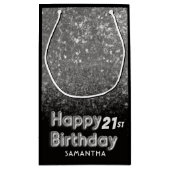 Glitzern zum Silberner Glitzer Kleine Geschenktüte (Rückseite)