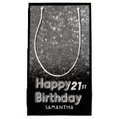 Glitzern zum Silberner Glitzer Kleine Geschenktüte (Vorderseite)