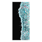 glitzernde aquamarine Glitzer-Preisliste Werbekarte (Hinten)