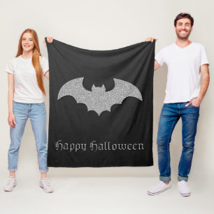 Glitzernde Fledermaus Halloween Fleecedecke