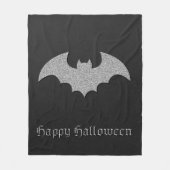 Glitzernde Fledermaus Halloween Fleecedecke (Vorderseite)