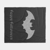 Glitzernde Fledermaus Halloween Fleecedecke (Vorderseite (Horizontal))