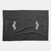 Glitzernde Fledermaus Halloween Geschirrtuch (Horizontal)