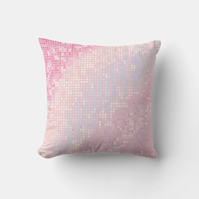 Glitzernde funky rosa Wurfsofa Kissen (Vorderseite)