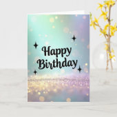 Glitzernde Geburtstagskarte mit Glitter Karte (Gelbe Blume)