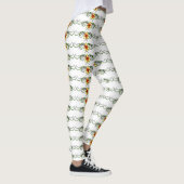 glitzernde gelbe Blumen Leggings (Rechts)