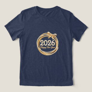 Glitzernde Goldene Party-Bluse für Frauen Tri-Blend Shirt