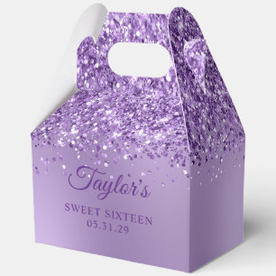 Glitzernde Helllila Ombre Glam Sweet Sixteen Geschenkschachtel
