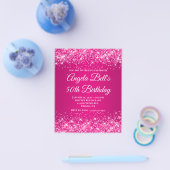 Glitzernde Hot Pink Himbeer Ombre Fancy Monogramm Flyer (Einzeln)