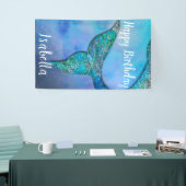 Glitzernde Meerjungfrau-Flossenschwanz-Geburtstags Banner (Messeveranstaltung)