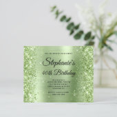 Glitzernde Minz-Glamour-Fancy-Monogramm 40. Geburt (Stehend Vorderseite)