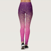Glitzernde Ombre-Pink-Muster  Leggings (Rückseite)