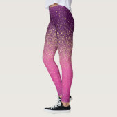 Glitzernde Ombre-Pink-Muster  Leggings (Links)
