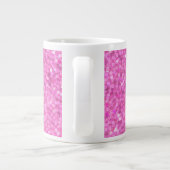 Glitzernde rosa Pailletten Jumbo-Tasse (Rückseite)
