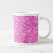 Glitzernde rosa Pailletten Jumbo-Tasse (Rechts)