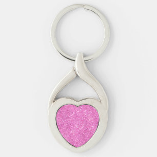Glitzernde rosa Pailletten Schlüsselanhänger
