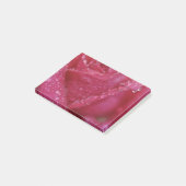 Glitzernde rosa Rose Post-it Klebezettel (angewinkelt)