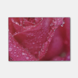 Glitzernde rosa Rose Post-it Klebezettel