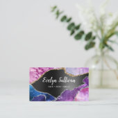 glitzernde schwarze Folie Visitenkarte (Stehend Vorderseite)