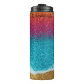 glitzernde Sonnenuntergang Thermosbecher (Vorderseite)