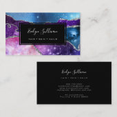glitzernde Wasserfarbe Visitenkarte (Vorne/Hinten)