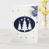 Glitzernde Weihnachtsbaumkarte Karte (Gelbe Blume)