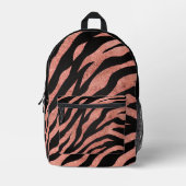 Glitzernde Zebra-Muster  Bedruckter Rucksack (Vorderseite)