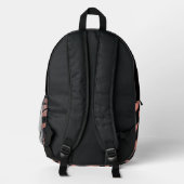 Glitzernde Zebra-Muster  Bedruckter Rucksack (Rückseite)