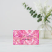 glitzerndem rosa Hintergrund Visitenkarte (Stehend Vorderseite)