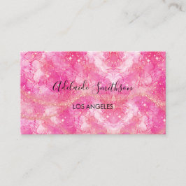 glitzerndem rosa Hintergrund  Visitenkarte