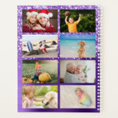 Glitzernder Amethyst-Glamour 14-Foto-Collage Planer (Rückseite)