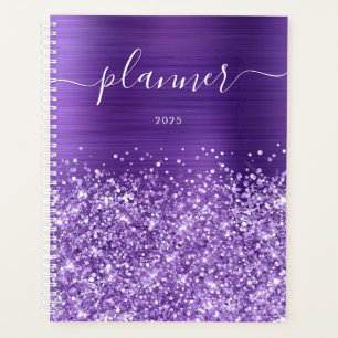 Glitzernder Amethyst Purpur Glam 2025 Planer