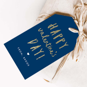 Glitzernder Froher Valentinstag Geschenkanhänger