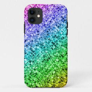 Glitzernder Regenbogen Glanz Bling Glam Lila Türki Case-Mate iPhone Hülle