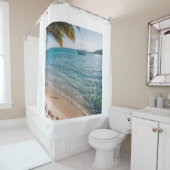 glitzernder Strand Duschvorhang (Beispiel)