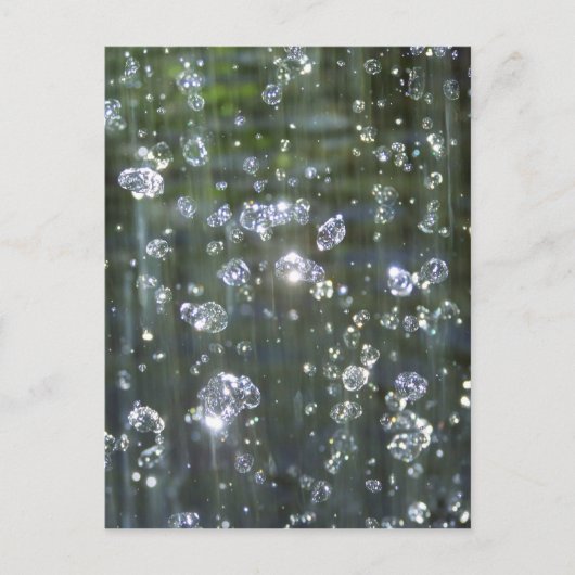 Glitzernder Wasserfall Postkarte (Vorderseite)
