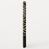 glitzerndes geometrisches Muster in Gold und Schwa Case-Mate iPhone Hülle (Hinten/Links)