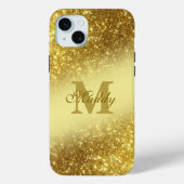 glitzerndes goldenes personalisiert Case-Mate iPhone hülle (Rückseite)