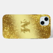 glitzerndes goldenes personalisiert Case-Mate iPhone hülle (Rückseite (Horizontal))
