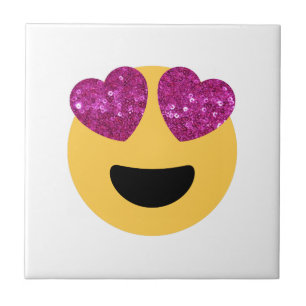 glitzerndes Herz-Augen-Emoji Fliese