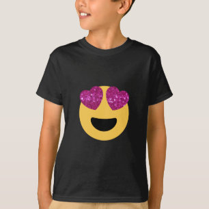 glitzerndes Herz-Augen-Emoji T-Shirt