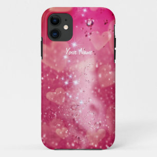 Glitzerndes Herz Kirschrot - Personalisierbare Case-Mate iPhone Hülle