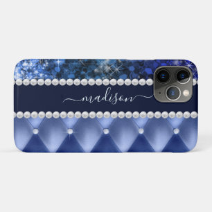 Glitzerndes Mädchen Funkeln Luxus Marineblau Case-Mate iPhone Hülle