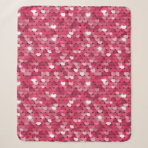 Glitzerndes rosa Paillettenmuster Sherpadecke