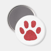 Glitzerpfotenabdruck Magnet (Vorderseite/Rückseite)