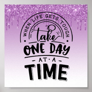 Glitzerposter mit inspirierendem Zitat Poster