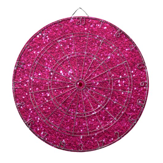 Glitzerrosa Dartboard Dartscheibe (vorne)