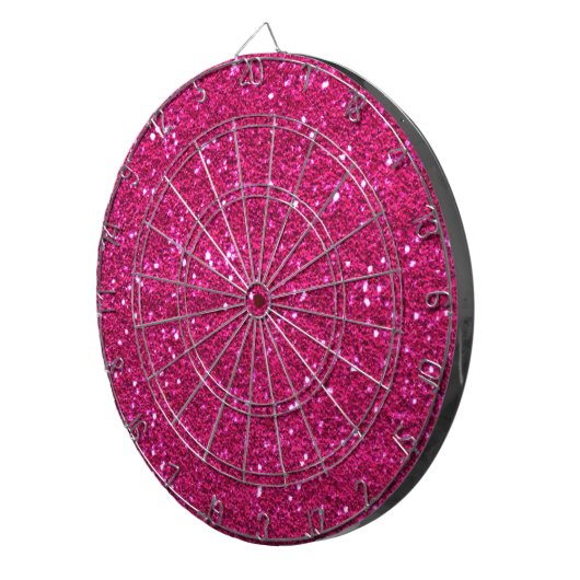 Glitzerrosa Dartboard Dartscheibe (Vorderseite rechts)