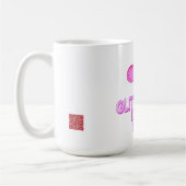 Glitzerrosa Schmetterling ist egal Kaffeetasse (Links)