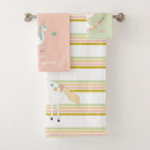 Glitzerunicorn-Badtuch-Set mit Namen Badhandtuch Set (Insitu)